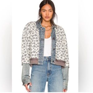 NWT/Free People Ditsy denim jacket/M-L